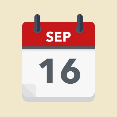 Calendar icon showing 16th September